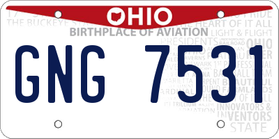 OH license plate GNG7531