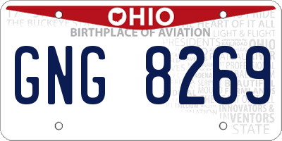 OH license plate GNG8269