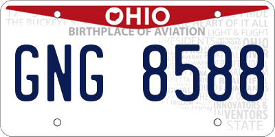 OH license plate GNG8588