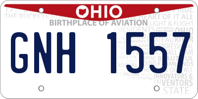 OH license plate GNH1557