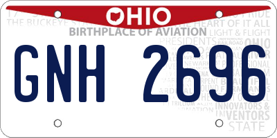 OH license plate GNH2696