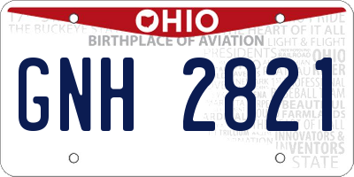 OH license plate GNH2821