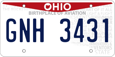OH license plate GNH3431