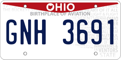 OH license plate GNH3691