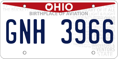 OH license plate GNH3966