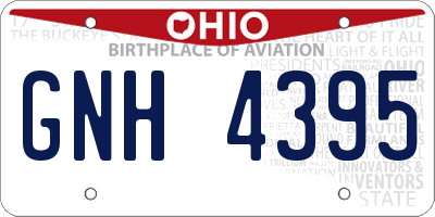 OH license plate GNH4395