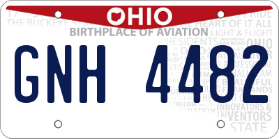 OH license plate GNH4482