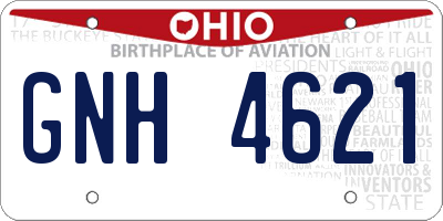 OH license plate GNH4621