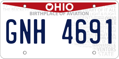 OH license plate GNH4691