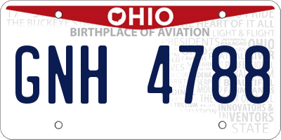 OH license plate GNH4788