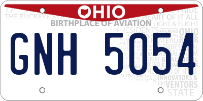 OH license plate GNH5054
