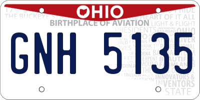 OH license plate GNH5135