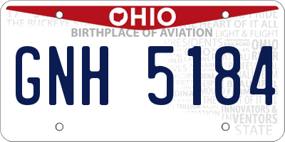 OH license plate GNH5184