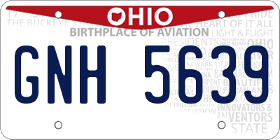 OH license plate GNH5639