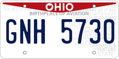 OH license plate GNH5730
