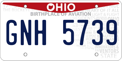 OH license plate GNH5739