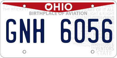 OH license plate GNH6056
