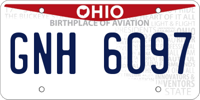 OH license plate GNH6097
