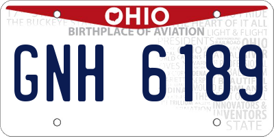 OH license plate GNH6189