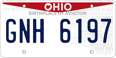 OH license plate GNH6197