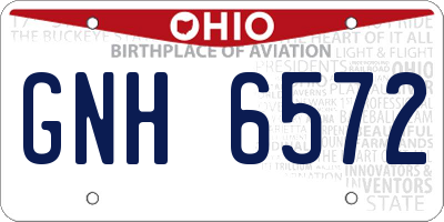 OH license plate GNH6572
