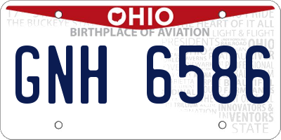 OH license plate GNH6586