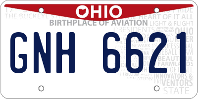 OH license plate GNH6621