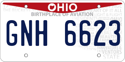 OH license plate GNH6623