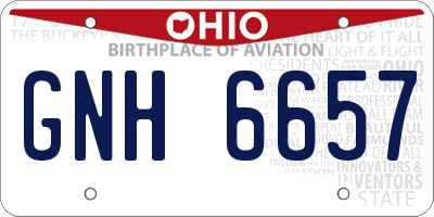 OH license plate GNH6657