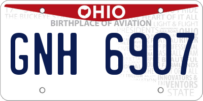 OH license plate GNH6907