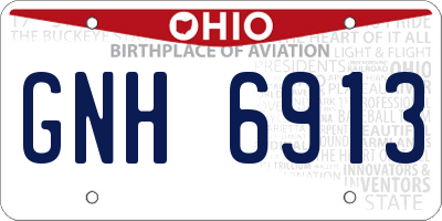 OH license plate GNH6913