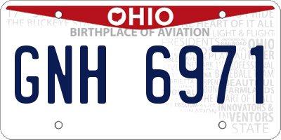 OH license plate GNH6971
