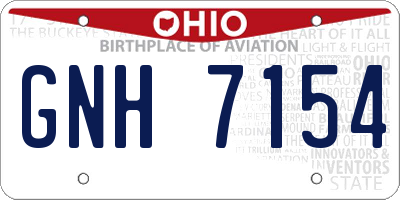 OH license plate GNH7154