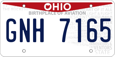 OH license plate GNH7165