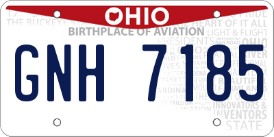 OH license plate GNH7185