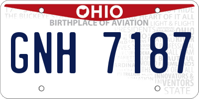 OH license plate GNH7187