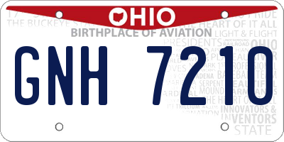OH license plate GNH7210