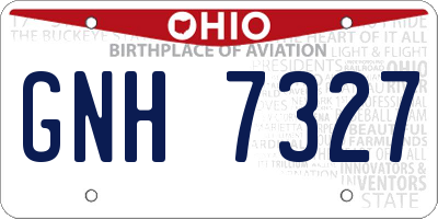 OH license plate GNH7327