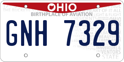 OH license plate GNH7329