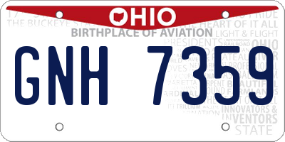 OH license plate GNH7359