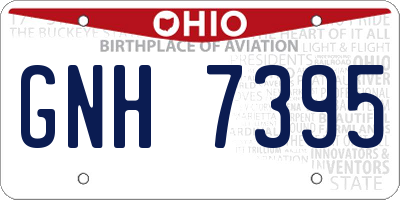 OH license plate GNH7395