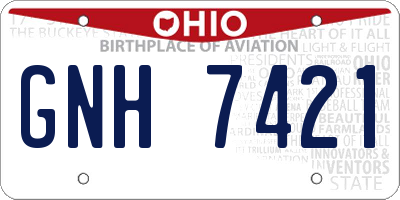 OH license plate GNH7421