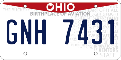 OH license plate GNH7431
