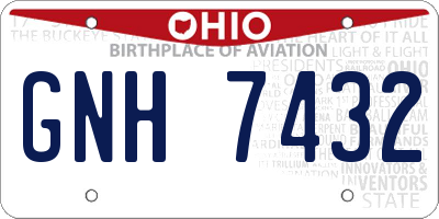 OH license plate GNH7432
