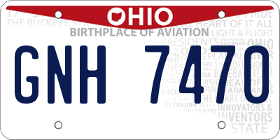OH license plate GNH7470