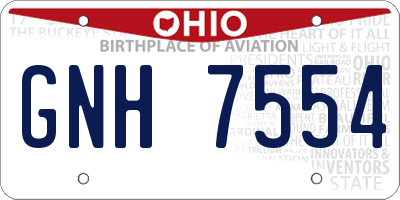 OH license plate GNH7554