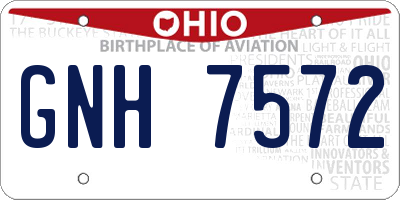 OH license plate GNH7572