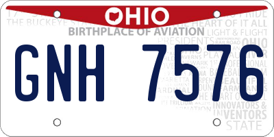 OH license plate GNH7576