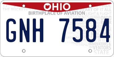OH license plate GNH7584