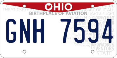OH license plate GNH7594